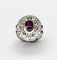 Bague 53 Bague Art déco en platine sertie de rubis et diamants (1,52 ct) 58 Facettes Q407B