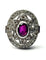 Bague 53 Bague Art déco en platine sertie de rubis et diamants (1,52 ct) 58 Facettes Q407B