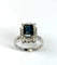 Bague 53 Bague contemporaine en or jaune 18 carats avec saphir et diamants 58 Facettes E38