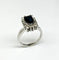 Bague 53 Bague contemporaine en or jaune 18 carats avec saphir et diamants 58 Facettes E38