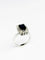 Bague 53 Bague contemporaine en or jaune 18 carats avec saphir et diamants 58 Facettes E38