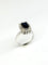 Bague 53 Bague contemporaine en or jaune 18 carats avec saphir et diamants 58 Facettes E38