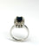 Bague 53 Bague contemporaine en or jaune 18 carats avec saphir et diamants 58 Facettes E38