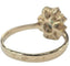 Bague 55.5 Bague rosette contemporaine en or jaune avec émeraude et diamants 58 Facettes E37