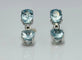 Boucles d'oreilles Boucles d'oreilles - Or blanc 18 carats, aigues-marines et diamants 58 Facettes Q251B