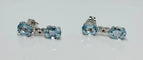 Boucles d'oreilles Boucles d'oreilles - Or blanc 18 carats, aigues-marines et diamants 58 Facettes Q251B