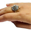 Bague 53 Bague cluster rétro années 1940 en or blanc 18 carats et diamants 58 Facettes E12