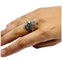 Bague 53 Bague cluster rétro années 1940 en or blanc 18 carats et diamants 58 Facettes E12