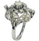 Bague 53 Bague cluster rétro années 1940 en or blanc 18 carats et diamants 58 Facettes E12