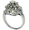 Bague 53 Bague cluster rétro années 1940 en or blanc 18 carats et diamants 58 Facettes E12