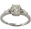Bague 51 Bague ancienne en platine 950 avec diamant taille ancienne 1,25 ct 58 Facettes E42