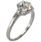 Bague 51 Bague ancienne en platine 950 avec diamant taille ancienne 1,25 ct 58 Facettes E42