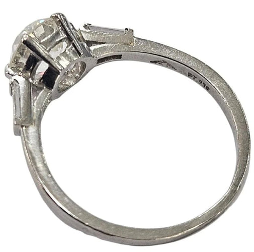Bague 51 Bague ancienne en platine 950 avec diamant taille ancienne 1,25 ct 58 Facettes E42