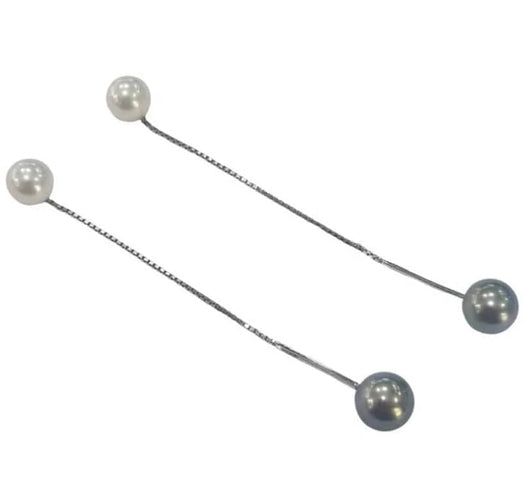 Boucles d'oreilles Damiani - Boucles d’oreilles pendantes en or blanc 18 ct et perles de culture 58 Facettes E15