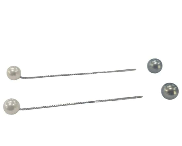 Boucles d'oreilles Damiani - Boucles d’oreilles pendantes en or blanc 18 ct et perles de culture 58 Facettes E15