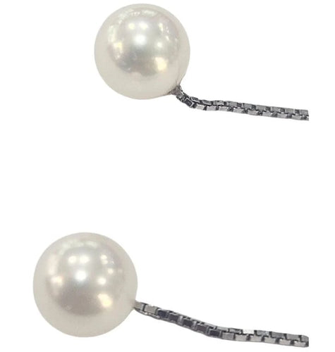 Boucles d'oreilles Damiani - Boucles d’oreilles pendantes en or blanc 18 ct et perles de culture 58 Facettes E15