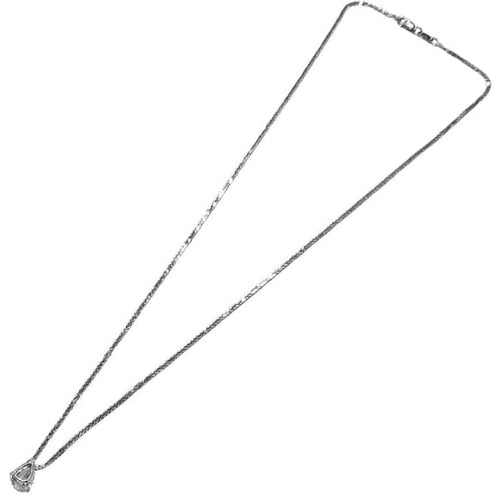 Collier Pendentif et collier - Diamant poire 0,75 ct en or blanc 18 carats 58 Facettes Q387B