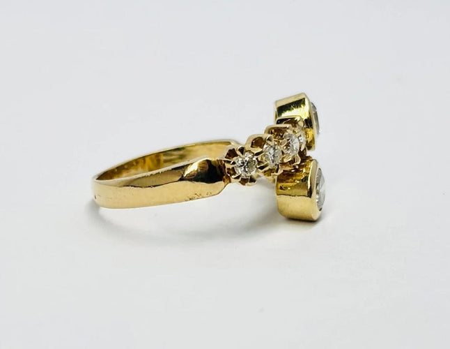 Bague 55.5 Bague à griffes en or jaune 18 carats et diamants 1,00 ct 58 Facettes Q386B