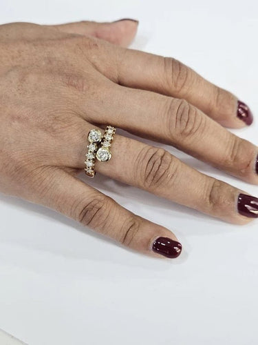 Bague 55.5 Bague à griffes en or jaune 18 carats et diamants 1,00 ct 58 Facettes Q386B