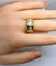 Bague 56 Bague jonc en or jaune 18 carats et nacres blanches 58 Facettes AB669
