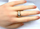 Bague 56 Bague jonc en or jaune 18 carats et nacres blanches 58 Facettes AB669