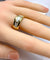 Bague 56 Bague jonc en or jaune 18 carats et nacres blanches 58 Facettes AB669