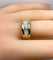 Bague 56 Bague jonc en or jaune 18 carats et nacres blanches 58 Facettes AB669