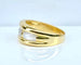 Bague 56 Bague jonc en or jaune 18 carats et nacres blanches 58 Facettes AB669