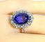 Bague 54 Bague en platine - Saphir de Ceylan non chauffé 6,53 ct et diamants 58 Facettes AB673