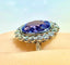 Bague 54 Bague en platine - Saphir de Ceylan non chauffé 6,53 ct et diamants 58 Facettes AB673