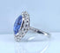 Bague 54 Bague en platine - Saphir de Ceylan non chauffé 6,53 ct et diamants 58 Facettes AB673