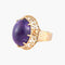 Bague 56 Bague cabochon en or jaune 18K et améthyste 58 Facettes AB592