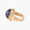 Bague 56 Bague cabochon en or jaune 18K et améthyste 58 Facettes AB592