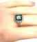 Bague 56 Bague Art déco coussin en platine, diamants et émeraudes 58 Facettes AB674