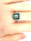 Bague 56 Bague Art déco coussin en platine, diamants et émeraudes 58 Facettes AB674