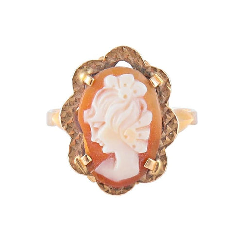 Bague 50 Parure camées - Bague et boucles d’oreilles en or jaune 18K 58 Facettes AB599
