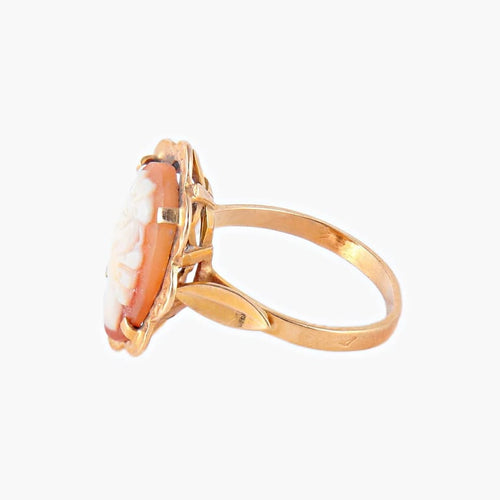 Bague 50 Parure camées - Bague et boucles d’oreilles en or jaune 18K 58 Facettes AB599