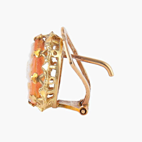 Bague 50 Parure camées - Bague et boucles d’oreilles en or jaune 18K 58 Facettes AB599