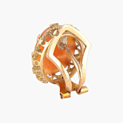 Bague 50 Parure camées - Bague et boucles d’oreilles en or jaune 18K 58 Facettes AB599