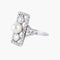 Bague 53 Bague en platine à perle fine et diamants 58 Facettes AB2