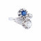 Bague 51 Bague Toi & Moi en or blanc 18K saphir et diamants 58 Facettes AB16