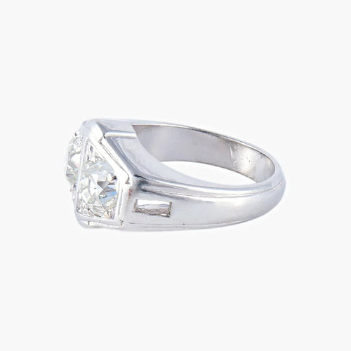 Bague 47 Bague duo en or blanc 18K avec diamants taille brillant ancienne 58 Facettes AB8ter