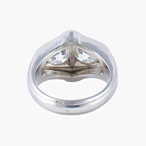 Bague 47 Bague duo en or blanc 18K avec diamants taille brillant ancienne 58 Facettes AB8ter