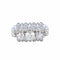 Bague 56 Bague cascade en platine avec diamants taille ancienne 58 Facettes AB8 bis