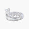 Bague 53 Bague couronne en or blanc 18K sertie de diamants 58 Facettes AB594