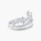 Bague 53 Bague couronne en or blanc 18K sertie de diamants 58 Facettes AB594