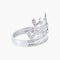 Bague 53 Bague couronne en or blanc 18K sertie de diamants 58 Facettes AB594