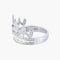 Bague 53 Bague couronne en or blanc 18K sertie de diamants 58 Facettes AB594