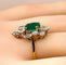 Bague 57 Boucheron - Bague en or jaune 18K émeraude et diamants 58 Facettes AB137