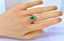 Bague 57 Boucheron - Bague en or jaune 18K émeraude et diamants 58 Facettes AB137